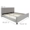 Flash Furniture Platform Bed, Tribeca, King, Light Gray HG-28-GG - alternate 5